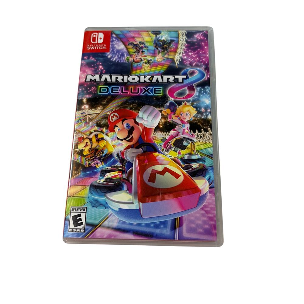 Nintendo Switch Mario Kart Deluxe 8 game & case.